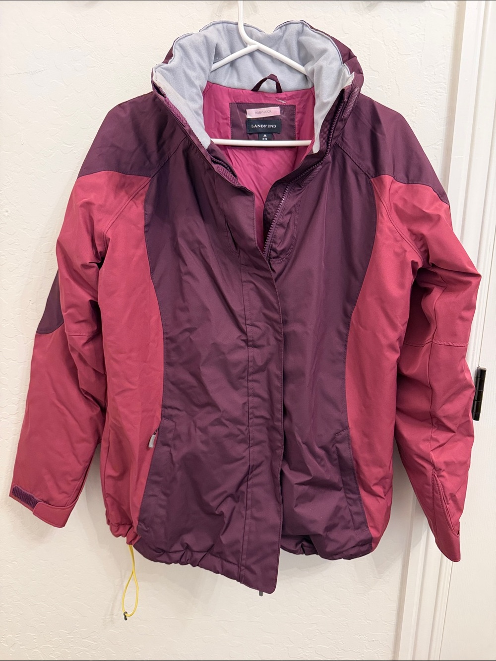 Lands' End Girls/Women's Two-Tone Plum and Pink Ski Jacket